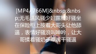 [MP4/ 766M]&nbsp;&nbsp;无毛逼风骚少妇露脸好骚坐在保险柜上按着大哥头让他舔逼，表情好骚浪叫呻吟，让大哥揉着骚奶子草嘴干骚逼