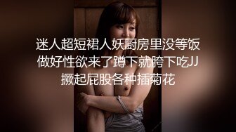 迷人超短裙人妖厨房里没等饭做好性欲来了蹲下就胯下吃JJ撅起屁股各种插菊花