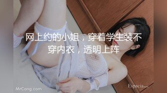 网上约的小姐，穿着学生装不穿内衣，透明上阵