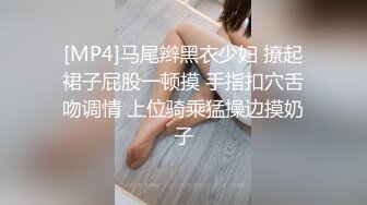 [MP4]马尾辫黑衣少妇 撩起裙子屁股一顿摸 手指扣穴舌吻调情 上位骑乘猛操边摸奶子